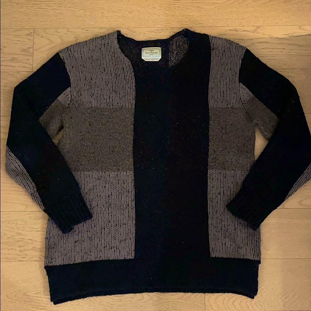 Asymmetrical Colorblock Sweater (polyblend)